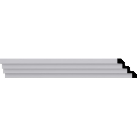 Ekena Millwork 4 1/4"H x 4 1/4"P x 6"F x 94 1/2"L Eris Step Crown Moulding MLD04X04X06ER